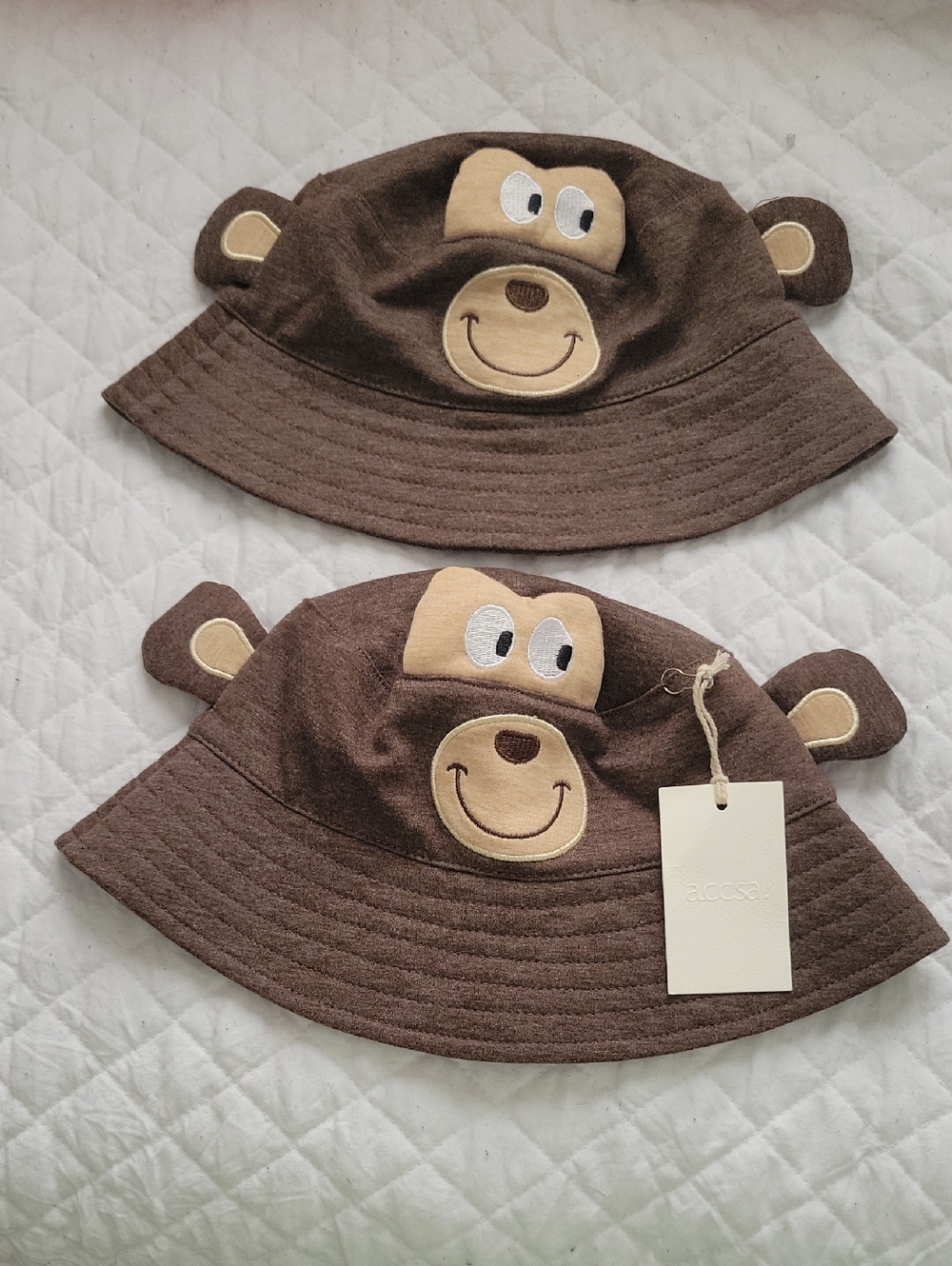 Kids Brown Monkey Bucket Hat - Unbranded